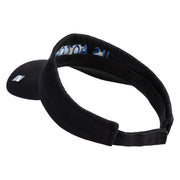 US Air Force Blue Letter Embroidered Cotton Twill Visor - Black OSFM