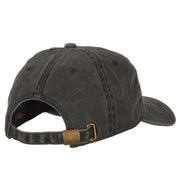 Iowa with Map Outline Embroidered Washed Cotton Twill Cap