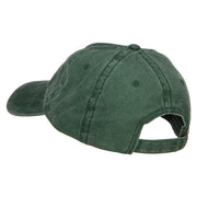 Wording of Irish and Ireland Shamrock Flag Embroidered Washed Cotton Cap