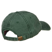 Wording of Irish and Ireland Shamrock Flag Embroidered Washed Cotton Cap