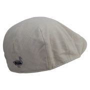 Duck Logo Embroidered Men's Linen Summer Ivy Cap - Beige S-M