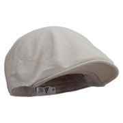 Duck Logo Embroidered Men's Linen Summer Ivy Cap - Beige S-M