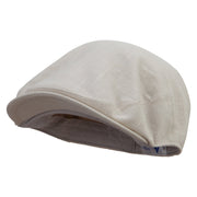 Duck Logo Embroidered Men's Linen Summer Ivy Cap - Beige S-M