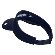US Air Force Blue Letter Embroidered Cotton Twill Visor - Navy OSFM