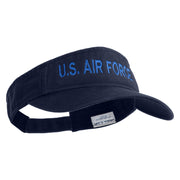 US Air Force Blue Letter Embroidered Cotton Twill Visor - Navy OSFM