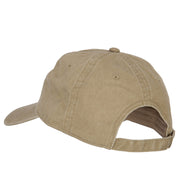 Iowa with Map Outline Embroidered Washed Cotton Twill Cap