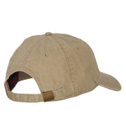 Iowa with Map Outline Embroidered Washed Cotton Twill Cap