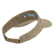 US Air Force Blue Letter Embroidered Cotton Twill Visor - Khaki OSFM