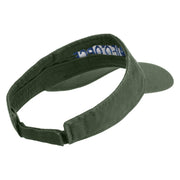 US Air Force Blue Letter Embroidered Cotton Twill Visor - Olive OSFM