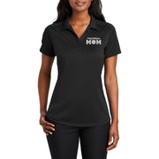 My Volleyball Mom Graphic Design Ladies Port Authority Diamond Jacquard Polo Shirt