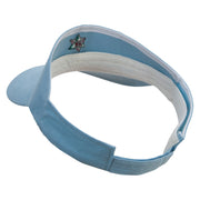 Geometry Star Logo Embroidered Brushed Cotton Sun Visor - Lt-Blue OSFM