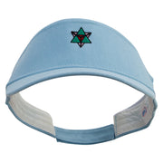 Geometry Star Logo Embroidered Brushed Cotton Sun Visor - Lt-Blue OSFM