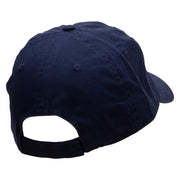 Green and Red Christmas Embroidered Low Profile Dyed Cotton Twill Cap - Navy OSFM