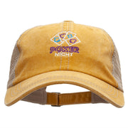 Poker Night Embroidered Pigment Dyed Mesh Cap