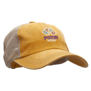 Poker Night Embroidered Pigment Dyed Mesh Cap