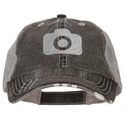 Camera Design Photographer Embroidered Low Profile Mesh Cap