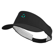 Geometry Star Logo Embroidered Brushed Cotton Sun Visor - Black OSFM