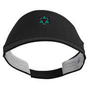 Geometry Star Logo Embroidered Brushed Cotton Sun Visor - Black OSFM