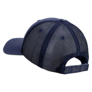 Licensed Star US Army Veteran Military Embroidered Low Profile Special Cotton Mesh Cap - Navy OSFM
