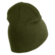 Arizona Sun Embroidered 8 inch Acrylic Short Blank Beanie - Olive OSFM