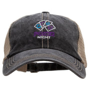 Poker Night Embroidered Pigment Dyed Mesh Cap