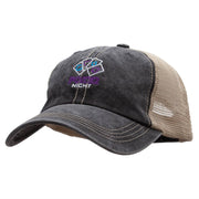 Poker Night Embroidered Pigment Dyed Mesh Cap