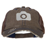 Camera Design Photographer Embroidered Low Profile Mesh Cap