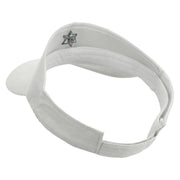 Geometry Star Logo Embroidered Brushed Cotton Sun Visor - White OSFM