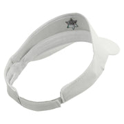 Geometry Star Logo Embroidered Brushed Cotton Sun Visor - White OSFM