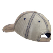 Licensed Star US Army Veteran Military Embroidered Low Profile Special Cotton Mesh Cap - Khaki OSFM