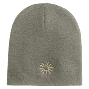 Arizona Sun Embroidered 8 inch Acrylic Short Blank Beanie - Grey OSFM