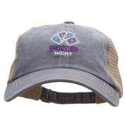 Poker Night Embroidered Pigment Dyed Mesh Cap