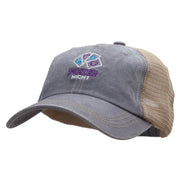 Poker Night Embroidered Pigment Dyed Mesh Cap