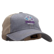 Poker Night Embroidered Pigment Dyed Mesh Cap