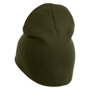 US Air Force Retired with Wing Symbol Embroidered 8" Short Beanie - Olive OSFM