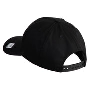 Devil Dog Embroidered 6 Panel Structured Cotton Twill Cap Made in USA - Black OSFM
