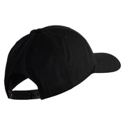 Devil Dog Embroidered 6 Panel Structured Cotton Twill Cap Made in USA - Black OSFM