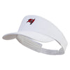 Wild Pirate Flag Embroidered Brushed Cotton Sun Visor - White OSFM