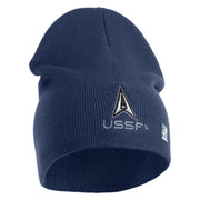 USSF with Delta Symbol Embroidered 8 Inch" Short Beanie - Navy OSFM