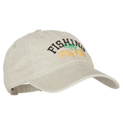 Fishing Papa Embroidered Washed Cotton Twill Cap