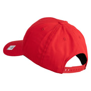 Devil Dog Embroidered 6 Panel Structured Cotton Twill Cap Made in USA - Red OSFM