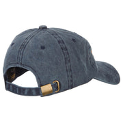 Big Yellow Eyes Embroidered Unstructured Cotton Cap