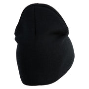USSF with Delta Symbol Embroidered 8 Inch" Short Beanie - Black OSFM