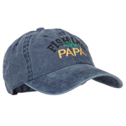 Fishing Papa Embroidered Washed Cotton Twill Cap