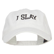 I Slay Embroidered Washed Cap