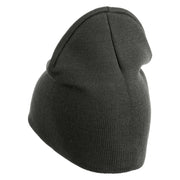 USSF with Delta Symbol Embroidered 8 Inch" Short Beanie - Charcoal OSFM