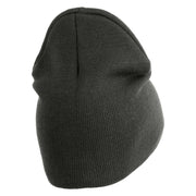 USSF with Delta Symbol Embroidered 8 Inch" Short Beanie - Charcoal OSFM