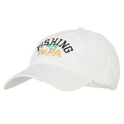 Fishing Papa Embroidered Washed Cotton Twill Cap