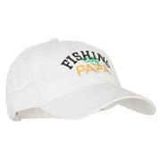 Fishing Papa Embroidered Washed Cotton Twill Cap