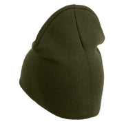 USSF with Delta Symbol Embroidered 8 Inch" Short Beanie - Olive OSFM